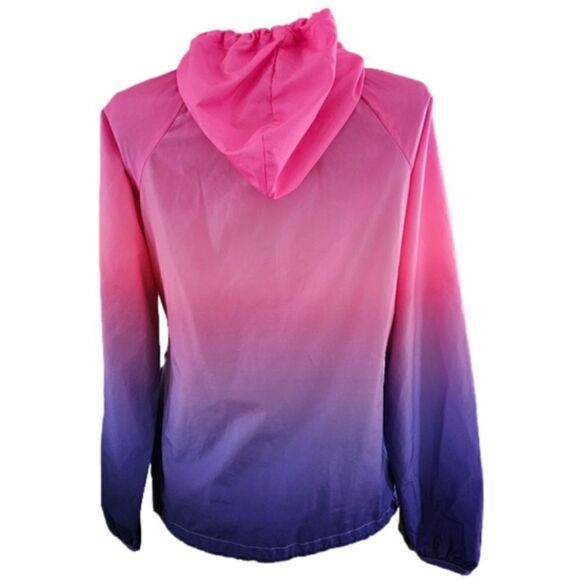 Fila Sport Ombre Hooded Zip-up Windbreaker Coat-Size Medium - Picture 10 of 10
